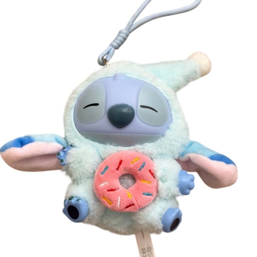 Disney Stitch Plush Miniso Sleepy Cap Donut Vinyl Toy Collectible